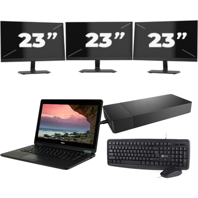Dell Latitude E7270 - Intel Core i7-6e Generatie - 12 inch - 8GB RAM - 256GB SSD - Windows 11 + 3x 23 inch Monitor Dell Latitude E7270 - Intel Core i7-6e Generatie - 12 inch - 8GB RAM - 256GB SSD - Windows 11 + 3x 23 inch Monitor