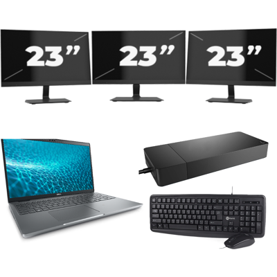 Dell Precision 3571 - Intel Core i5-12e Generatie - 15 inch - 8GB RAM - 256GB SSD - Windows 11 Home + 3x 23 inch Monitor Dell Precision 3571 - Intel Core i5-12e Generatie - 15 inch - 8GB RAM - 256GB SSD - Windows 11 Home + 3x 23 inch Monitor