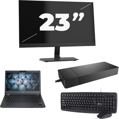 Fujitsu Lifebook E4411 - Intel Core i3-11e Generatie - 14 inch - 16GB RAM - 256GB SSD - GPU - Windows 11 Home + 1x 23 inch Monitor Fujitsu Lifebook E4411 - Intel Core i3-11e Generatie - 14 inch - 16GB RAM - 256GB SSD - GPU - Windows 11 Home + 1x 23 inch Monitor