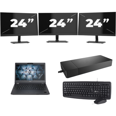Fujitsu Lifebook E4411 - Intel Core i3-11e Generatie - 14 inch - 16GB RAM - 256GB SSD - GPU - Windows 11 Home + 3x 24 inch Monitor Fujitsu Lifebook E4411 - Intel Core i3-11e Generatie - 14 inch - 16GB RAM - 256GB SSD - GPU - Windows 11 Home + 3x 24 inch Monitor