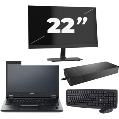 Fujitsu LIFEBOOK E5410 - Intel Core i5-10e Generatie - 14 inch - 8GB RAM - 256GB SSD - Windows 11 Home + 1x 22 inch Monitor Fujitsu LIFEBOOK E5410 - Intel Core i5-10e Generatie - 14 inch - 8GB RAM - 256GB SSD - Windows 11 Home + 1x 22 inch Monitor
