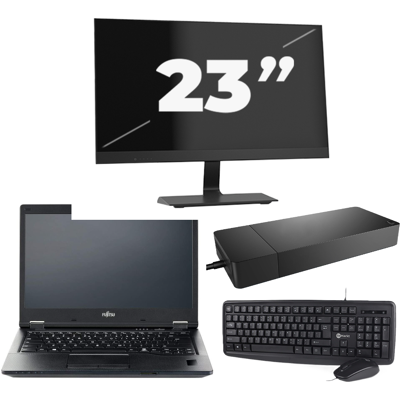 Fujitsu LIFEBOOK E5410 - Intel Core i3-10e Generatie - 14 inch - 8GB RAM - 256GB SSD - Windows 11 Home + 1x 23 inch Monitor Fujitsu LIFEBOOK E5410 - Intel Core i3-10e Generatie - 14 inch - 8GB RAM - 256GB SSD - Windows 11 Home + 1x 23 inch Monitor