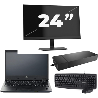 Fujitsu LIFEBOOK E5410 - Intel Core i3-10e Generatie - 14 inch - 8GB RAM - 256GB SSD - Windows 11 Home + 1x 24 inch Monitor Fujitsu LIFEBOOK E5410 - Intel Core i3-10e Generatie - 14 inch - 8GB RAM - 256GB SSD - Windows 11 Home + 1x 24 inch Monitor