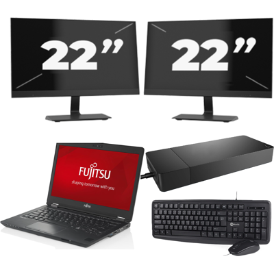 Fujitsu LifeBook U727 - Intel Core i7-7e Generatie - 12 inch - 8GB RAM - 256GB SSD - Windows 11 + 2x 22 inch Monitor Fujitsu LifeBook U727 - Intel Core i7-7e Generatie - 12 inch - 8GB RAM - 256GB SSD - Windows 11 + 2x 22 inch Monitor