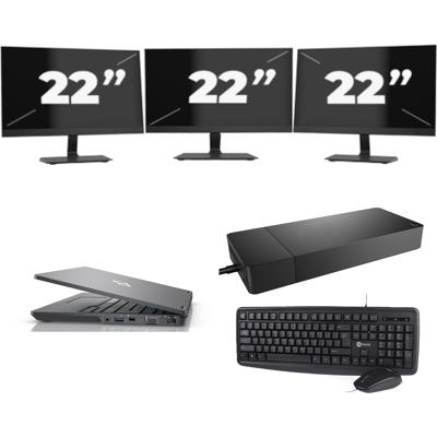 Fujitsu LIFEBOOK U7311 - Intel Core i7-11e Generatie - 13 inch - 16GB RAM - 256GB SSD - Windows 11 Home + 3x 22 inch Monitor Fujitsu LIFEBOOK U7311 - Intel Core i7-11e Generatie - 13 inch - 16GB RAM - 256GB SSD - Windows 11 Home + 3x 22 inch Monitor