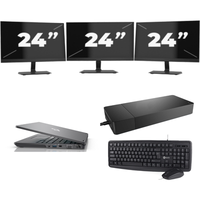 Fujitsu LIFEBOOK U7311 - Intel Core i7-11e Generatie - 13 inch - 16GB RAM - 256GB SSD - Windows 11 Home + 3x 24 inch Monitor Fujitsu LIFEBOOK U7311 - Intel Core i7-11e Generatie - 13 inch - 16GB RAM - 256GB SSD - Windows 11 Home + 3x 24 inch Monitor
