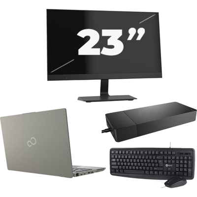 Fujitsu Lifebook U7411 - Intel Core i5-11e Generatie - 14 inch - 8GB RAM - 256GB SSD - Windows 11 Home + 1x 23 inch Monitor Fujitsu Lifebook U7411 - Intel Core i5-11e Generatie - 14 inch - 8GB RAM - 256GB SSD - Windows 11 Home + 1x 23 inch Monitor