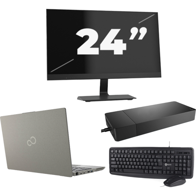 Fujitsu Lifebook U7411 - Intel Core i5-11e Generatie - 14 inch - 8GB RAM - 256GB SSD - Windows 11 Home + 1x 24 inch Monitor Fujitsu Lifebook U7411 - Intel Core i5-11e Generatie - 14 inch - 8GB RAM - 256GB SSD - Windows 11 Home + 1x 24 inch Monitor