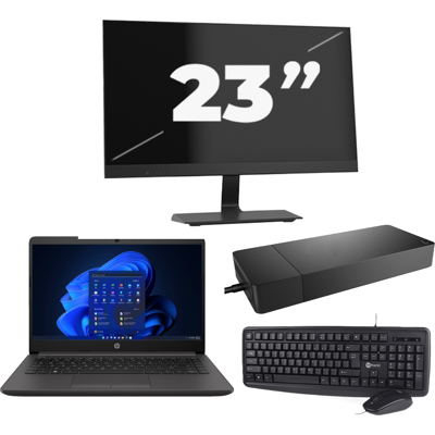 HP 240 G8 - Intel Core i3-10e Generatie - 14 inch - 8GB RAM - 256GB SSD - Windows 11 Home + 1x 23 inch Monitor HP 240 G8 - Intel Core i3-10e Generatie - 14 inch - 8GB RAM - 256GB SSD - Windows 11 Home + 1x 23 inch Monitor