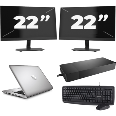 HP EliteBook 820 G3 - Intel Core i7-6e Generatie - 12 inch - 8GB RAM - 256GB SSD - Windows 11 + 2x 22 inch Monitor HP EliteBook 820 G3 - Intel Core i7-6e Generatie - 12 inch - 8GB RAM - 256GB SSD - Windows 11 + 2x 22 inch Monitor