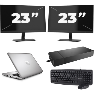 HP EliteBook 820 G3 - Intel Core i7-6e Generatie - 12 inch - 8GB RAM - 256GB SSD - Windows 11 + 2x 23 inch Monitor HP EliteBook 820 G3 - Intel Core i7-6e Generatie - 12 inch - 8GB RAM - 256GB SSD - Windows 11 + 2x 23 inch Monitor