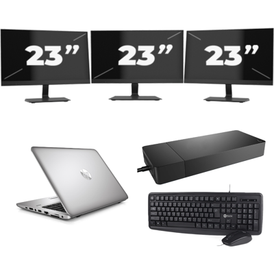 HP EliteBook 820 G3 - Intel Core i7-6e Generatie - 12 inch - 8GB RAM - 256GB SSD - Windows 11 + 3x 23 inch Monitor HP EliteBook 820 G3 - Intel Core i7-6e Generatie - 12 inch - 8GB RAM - 256GB SSD - Windows 11 + 3x 23 inch Monitor
