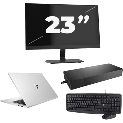 HP EliteBook 830 G7 - Intel Core i7-10e Generatie - 13 inch - 8GB RAM - 256GB SSD - Windows 11 + 1x 23 inch Monitor HP EliteBook 830 G7 - Intel Core i7-10e Generatie - 13 inch - 8GB RAM - 256GB SSD - Windows 11 + 1x 23 inch Monitor