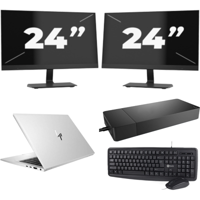 HP EliteBook 830 G7 - Intel Core i7-10e Generatie - 13 inch - 8GB RAM - 256GB SSD - Windows 11 + 2x 24 inch Monitor HP EliteBook 830 G7 - Intel Core i7-10e Generatie - 13 inch - 8GB RAM - 256GB SSD - Windows 11 + 2x 24 inch Monitor