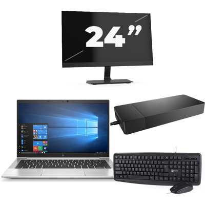 HP EliteBook 835 G7 - AMD Ryzen 7 PRO 4750U - 13 inch - 8GB RAM - 256GB SSD - Windows 11 Home + 1x 24 inch Monitor HP EliteBook 835 G7 - AMD Ryzen 7 PRO 4750U - 13 inch - 8GB RAM - 256GB SSD - Windows 11 Home + 1x 24 inch Monitor