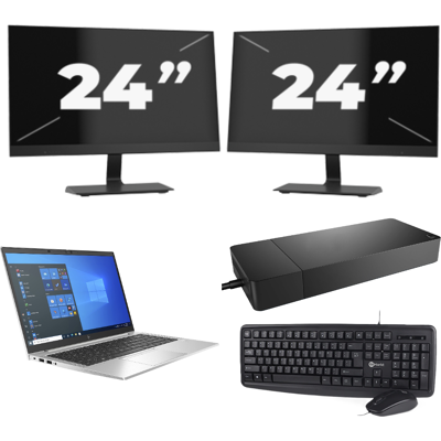 HP EliteBook 840 G8 - Intel Core i5-11e Generatie - 14 inch - 8GB RAM - 256GB SSD - Windows 11 + 2x 24 inch Monitor HP EliteBook 840 G8 - Intel Core i5-11e Generatie - 14 inch - 8GB RAM - 256GB SSD - Windows 11 + 2x 24 inch Monitor