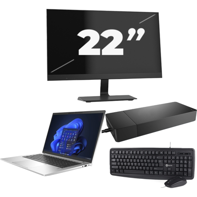 HP EliteBook 840 G9 - Intel Core i5-12e Generatie - 14 inch - 8GB RAM - 256GB SSD - Windows 11 + 1x 22 inch Monitor HP EliteBook 840 G9 - Intel Core i5-12e Generatie - 14 inch - 8GB RAM - 256GB SSD - Windows 11 + 1x 22 inch Monitor