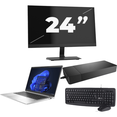 HP EliteBook 840 G9 - Intel Core i5-12e Generatie - 14 inch - 8GB RAM - 256GB SSD - Windows 11 + 1x 24 inch Monitor HP EliteBook 840 G9 - Intel Core i5-12e Generatie - 14 inch - 8GB RAM - 256GB SSD - Windows 11 + 1x 24 inch Monitor