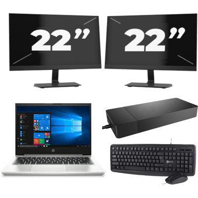HP ProBook 430 G6 - Intel Core i5-8e Generatie - 13 inch - 8GB RAM - 256GB SSD - Windows 11 + 2x 22 inch Monitor HP ProBook 430 G6 - Intel Core i5-8e Generatie - 13 inch - 8GB RAM - 256GB SSD - Windows 11 + 2x 22 inch Monitor
