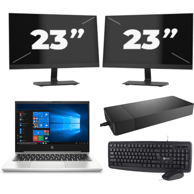 HP ProBook 430 G6 - Intel Core i5-8e Generatie - 13 inch - 8GB RAM - 256GB SSD - Windows 11 + 2x 23 inch Monitor HP ProBook 430 G6 - Intel Core i5-8e Generatie - 13 inch - 8GB RAM - 256GB SSD - Windows 11 + 2x 23 inch Monitor