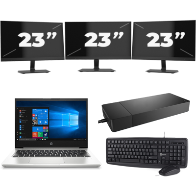 HP ProBook 430 G6 - Intel Core i5-8e Generatie - 13 inch - 8GB RAM - 256GB SSD - Windows 11 + 3x 23 inch Monitor HP ProBook 430 G6 - Intel Core i5-8e Generatie - 13 inch - 8GB RAM - 256GB SSD - Windows 11 + 3x 23 inch Monitor
