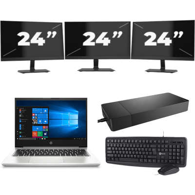 HP ProBook 430 G6 - Intel Core i5-8e Generatie - 13 inch - 8GB RAM - 256GB SSD - Windows 11 + 3x 24 inch Monitor HP ProBook 430 G6 - Intel Core i5-8e Generatie - 13 inch - 8GB RAM - 256GB SSD - Windows 11 + 3x 24 inch Monitor