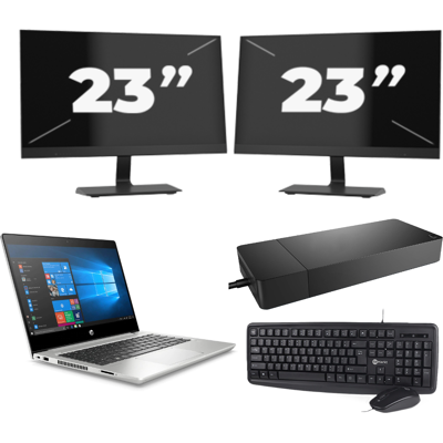 HP ProBook 430 G7 - Intel Core i5-10e Generatie - 13 inch - 8GB RAM - 256GB SSD - Windows 11 + 2x 23 inch Monitor HP ProBook 430 G7 - Intel Core i5-10e Generatie - 13 inch - 8GB RAM - 256GB SSD - Windows 11 + 2x 23 inch Monitor