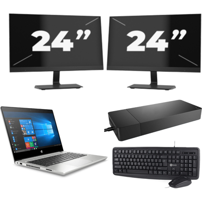 HP ProBook 430 G7 - Intel Core i5-10e Generatie - 13 inch - 8GB RAM - 256GB SSD - Windows 11 + 2x 24 inch Monitor HP ProBook 430 G7 - Intel Core i5-10e Generatie - 13 inch - 8GB RAM - 256GB SSD - Windows 11 + 2x 24 inch Monitor