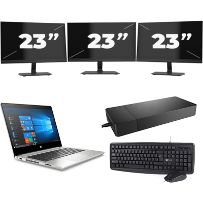 HP ProBook 430 G7 - Intel Core i5-10e Generatie - 13 inch - 8GB RAM - 256GB SSD - Windows 11 + 3x 23 inch Monitor HP ProBook 430 G7 - Intel Core i5-10e Generatie - 13 inch - 8GB RAM - 256GB SSD - Windows 11 + 3x 23 inch Monitor