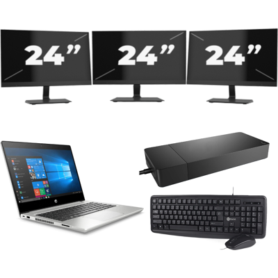 HP ProBook 430 G7 - Intel Core i5-10e Generatie - 13 inch - 8GB RAM - 256GB SSD - Windows 11 + 3x 24 inch Monitor HP ProBook 430 G7 - Intel Core i5-10e Generatie - 13 inch - 8GB RAM - 256GB SSD - Windows 11 + 3x 24 inch Monitor