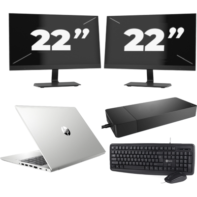 HP ProBook 440 G7 - Intel Core i5-10e Generatie - 14 inch - 8GB RAM - 256GB SSD - Windows 11 + 2x 22 inch Monitor HP ProBook 440 G7 - Intel Core i5-10e Generatie - 14 inch - 8GB RAM - 256GB SSD - Windows 11 + 2x 22 inch Monitor