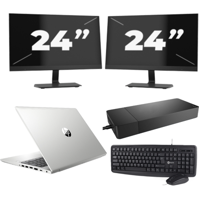 HP ProBook 440 G7 - Intel Core i5-10e Generatie - 14 inch - 8GB RAM - 256GB SSD - Windows 11 + 2x 24 inch Monitor HP ProBook 440 G7 - Intel Core i5-10e Generatie - 14 inch - 8GB RAM - 256GB SSD - Windows 11 + 2x 24 inch Monitor