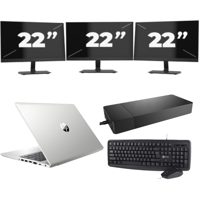 HP ProBook 440 G7 - Intel Core i5-10e Generatie - 14 inch - 8GB RAM - 256GB SSD - Windows 11 + 3x 22 inch Monitor HP ProBook 440 G7 - Intel Core i5-10e Generatie - 14 inch - 8GB RAM - 256GB SSD - Windows 11 + 3x 22 inch Monitor