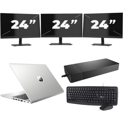 HP ProBook 440 G7 - Intel Core i5-10e Generatie - 14 inch - 8GB RAM - 256GB SSD - Windows 11 + 3x 24 inch Monitor HP ProBook 440 G7 - Intel Core i5-10e Generatie - 14 inch - 8GB RAM - 256GB SSD - Windows 11 + 3x 24 inch Monitor