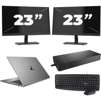 HP ZBook Firefly 14 G7 - Intel Core i7-10e Generatie - 14 inch - 16GB RAM - 256GB SSD - Windows 11 Home + 2x 23 inch Monitor HP ZBook Firefly 14 G7 - Intel Core i7-10e Generatie - 14 inch - 16GB RAM - 256GB SSD - Windows 11 Home + 2x 23 inch Monitor