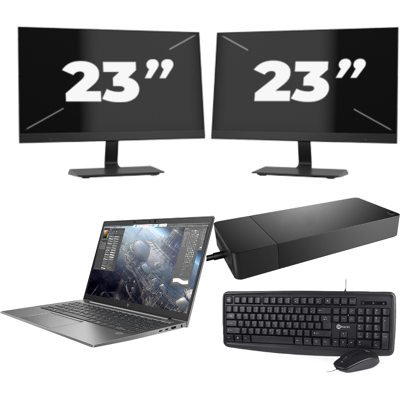 HP ZBook Firefly 14 G8 - Intel Core i7-11e Generatie - 14 inch - 16GB RAM - 256GB SSD - Windows 11 Home + 2x 23 inch Monitor HP ZBook Firefly 14 G8 - Intel Core i7-11e Generatie - 14 inch - 16GB RAM - 256GB SSD - Windows 11 Home + 2x 23 inch Monitor