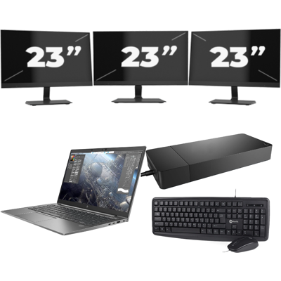 HP ZBook Firefly 14 G8 - Intel Core i7-11e Generatie - 14 inch - 16GB RAM - 256GB SSD - Windows 11 Home + 3x 23 inch Monitor HP ZBook Firefly 14 G8 - Intel Core i7-11e Generatie - 14 inch - 16GB RAM - 256GB SSD - Windows 11 Home + 3x 23 inch Monitor