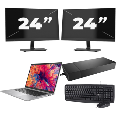 HP ZBook Firefly 14 G9 - Intel Core i7-12e Generatie - 14 inch - 8GB RAM - 256GB SSD - Windows 11 + 2x 24 inch Monitor HP ZBook Firefly 14 G9 - Intel Core i7-12e Generatie - 14 inch - 8GB RAM - 256GB SSD - Windows 11 + 2x 24 inch Monitor