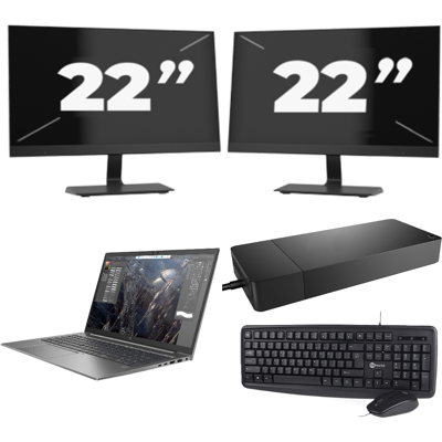 HP ZBook Firefly 15 G7 - Intel Core i7-10e Generatie - 15 inch - 8GB RAM - 256GB SSD - Windows 11 + 2x 22 inch Monitor HP ZBook Firefly 15 G7 - Intel Core i7-10e Generatie - 15 inch - 8GB RAM - 256GB SSD - Windows 11 + 2x 22 inch Monitor