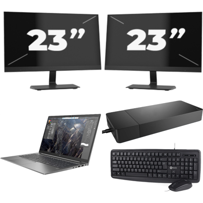 HP ZBook Firefly 15 G7 - Intel Core i7-10e Generatie - 15 inch - 8GB RAM - 256GB SSD - Windows 11 + 2x 23 inch Monitor HP ZBook Firefly 15 G7 - Intel Core i7-10e Generatie - 15 inch - 8GB RAM - 256GB SSD - Windows 11 + 2x 23 inch Monitor