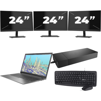 HP ZBook Firefly 15 G8 - Intel Core i7-11e Generatie - 15 inch - 8GB RAM - 256GB SSD - Windows 11 Home + 3x 24 inch Monitor HP ZBook Firefly 15 G8 - Intel Core i7-11e Generatie - 15 inch - 8GB RAM - 256GB SSD - Windows 11 Home + 3x 24 inch Monitor