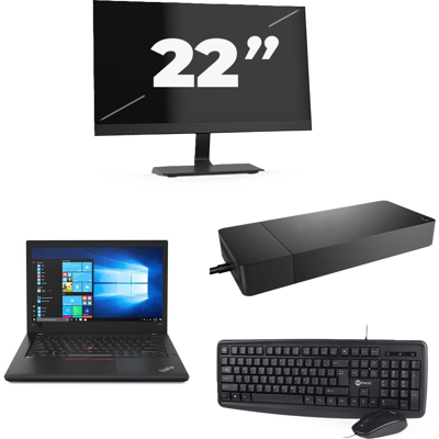 Lenovo ThinkPad A485 - AMD Ryzen 5 2500U - 14 inch - 32GB RAM - 256GB SSD - Windows 11 Home + 1x 22 inch Monitor Lenovo ThinkPad A485 - AMD Ryzen 5 2500U - 14 inch - 32GB RAM - 256GB SSD - Windows 11 Home + 1x 22 inch Monitor