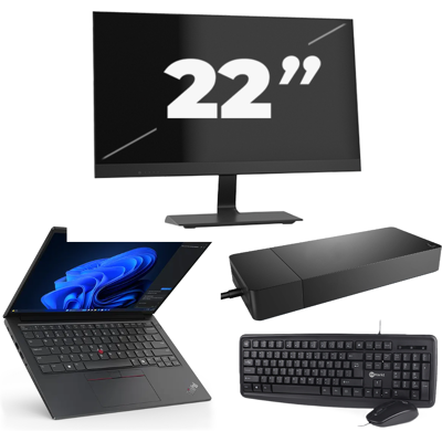 Lenovo ThinkPad E14 - Intel Core i3-10e Generatie - 14 inch - 8GB RAM - 256GB SSD - Windows 11 + 1x 22 inch Monitor Lenovo ThinkPad E14 - Intel Core i3-10e Generatie - 14 inch - 8GB RAM - 256GB SSD - Windows 11 + 1x 22 inch Monitor