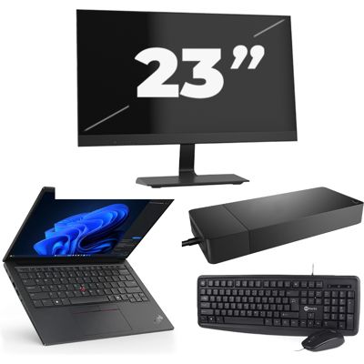 Lenovo ThinkPad E14 - Intel Core i3-10e Generatie - 14 inch - 8GB RAM - 256GB SSD - Windows 11 + 1x 23 inch Monitor Lenovo ThinkPad E14 - Intel Core i3-10e Generatie - 14 inch - 8GB RAM - 256GB SSD - Windows 11 + 1x 23 inch Monitor