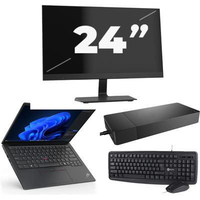 Lenovo ThinkPad E14 - Intel Core i3-10e Generatie - 14 inch - 8GB RAM - 256GB SSD - Windows 11 + 1x 24 inch Monitor Lenovo ThinkPad E14 - Intel Core i3-10e Generatie - 14 inch - 8GB RAM - 256GB SSD - Windows 11 + 1x 24 inch Monitor