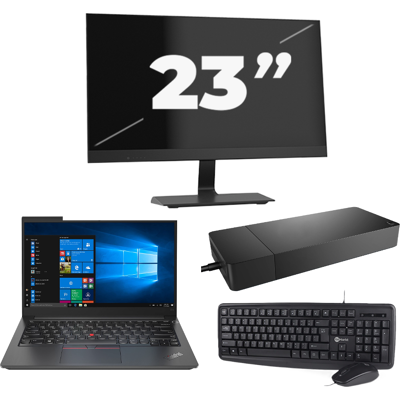 Lenovo Thinkpad E14 G2 - Intel Core i7-11e Generatie - 14 inch - 8GB RAM - 256GB SSD - Windows 11 Home + 1x 23 inch Monitor Lenovo Thinkpad E14 G2 - Intel Core i7-11e Generatie - 14 inch - 8GB RAM - 256GB SSD - Windows 11 Home + 1x 23 inch Monitor