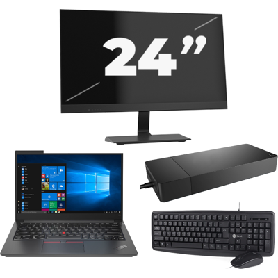 Lenovo Thinkpad E14 G2 - Intel Core i3-11e Generatie - 14 inch - 8GB RAM - 256GB SSD - Windows 11 Home + 1x 24 inch Monitor Lenovo Thinkpad E14 G2 - Intel Core i3-11e Generatie - 14 inch - 8GB RAM - 256GB SSD - Windows 11 Home + 1x 24 inch Monitor