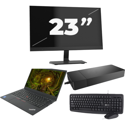 Lenovo ThinkPad E14 Gen 2 - Intel Core i3-11e Generatie - 14 inch - 8GB RAM - 256GB SSD - Windows 11 Home + 1x 23 inch Monitor Lenovo ThinkPad E14 Gen 2 - Intel Core i3-11e Generatie - 14 inch - 8GB RAM - 256GB SSD - Windows 11 Home + 1x 23 inch Monitor