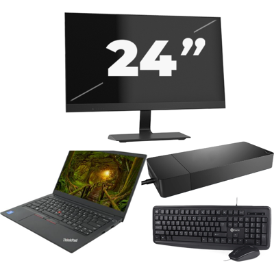 Lenovo ThinkPad E14 Gen 2 - Intel Core i3-11e Generatie - 14 inch - 8GB RAM - 256GB SSD - Windows 11 Home + 1x 24 inch Monitor Lenovo ThinkPad E14 Gen 2 - Intel Core i3-11e Generatie - 14 inch - 8GB RAM - 256GB SSD - Windows 11 Home + 1x 24 inch Monitor