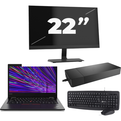 Lenovo ThinkPad L13 - Intel Core i3-10e Generatie - 13 inch - 8GB RAM - 256GB SSD - Windows 11 Home + 1x 22 inch Monitor Lenovo ThinkPad L13 - Intel Core i3-10e Generatie - 13 inch - 8GB RAM - 256GB SSD - Windows 11 Home + 1x 22 inch Monitor